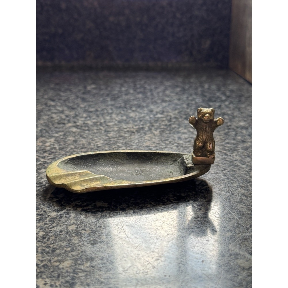 Vintage Brass‎ Berlin Bear Ashtray Germany